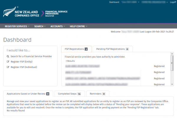 New dashboard from 15 March 2021 Screenshot of the new dashboard showing the sections described above.